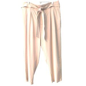 Athleta Skyline Pant II Wome Paperbag Waist Belted Beige Pockets - 18